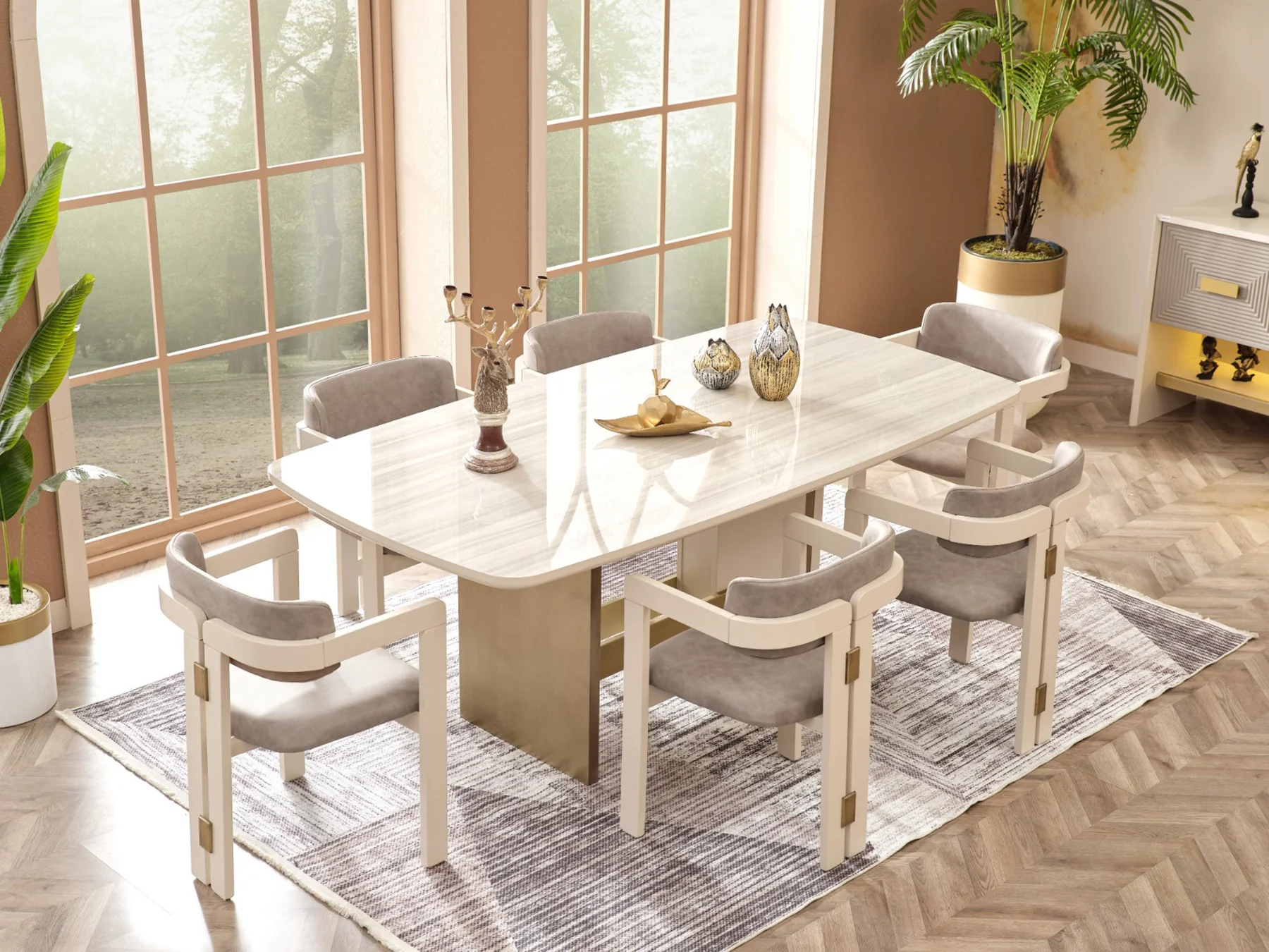 Urla-Cream-DiningRoomSet-TurkishFurniture